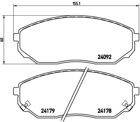 BREMBO Súprava brzdových doštičiek P 30 019