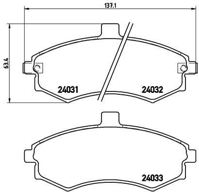 BREMBO Súprava brzdových doštičiek P 30 020