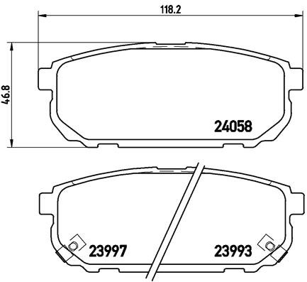 BREMBO Súprava brzdových doštičiek P 30 023