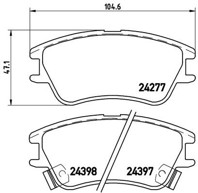 BREMBO Súprava brzdových doštičiek P 30 027