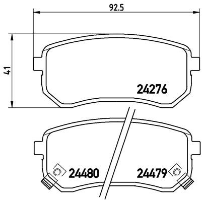 BREMBO Súprava brzdových doštičiek P 30 033