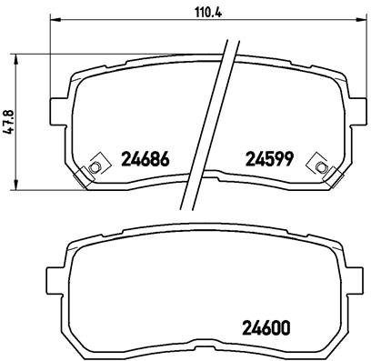 BREMBO Súprava brzdových doštičiek P 30 035