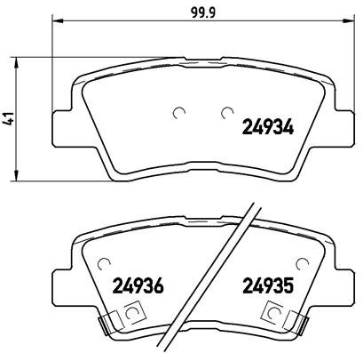 BREMBO Súprava brzdových doštičiek P 30 047