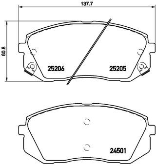 BREMBO Súprava brzdových doštičiek P 30 056X