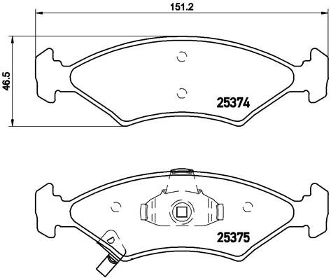 BREMBO Súprava brzdových doštičiek P 30 062