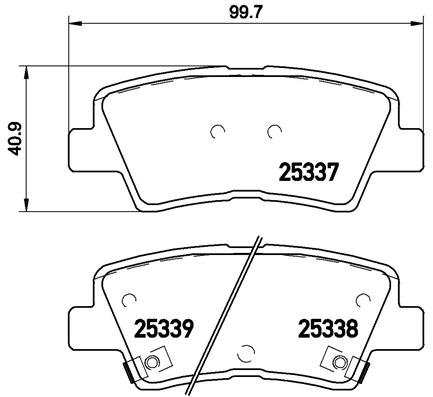 BREMBO Súprava brzdových doštičiek P 30 067