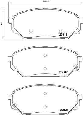 BREMBO Sada brzdových doštičiek P 30 071