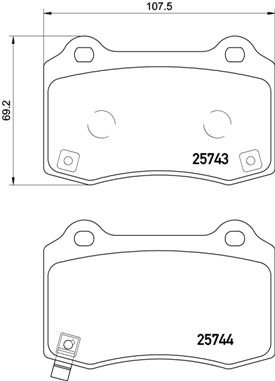 BREMBO Sada brzdových doštičiek P 30 074