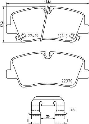 BREMBO Sada brzdových doštičiek P 30 089