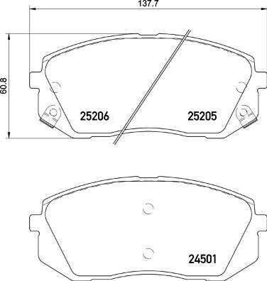 BREMBO Sada brzdových doštičiek P 30 093