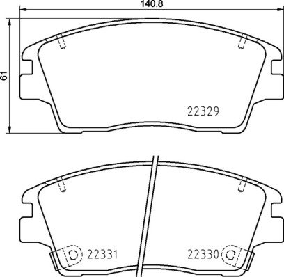 BREMBO Sada brzdových doštičiek P 30 096