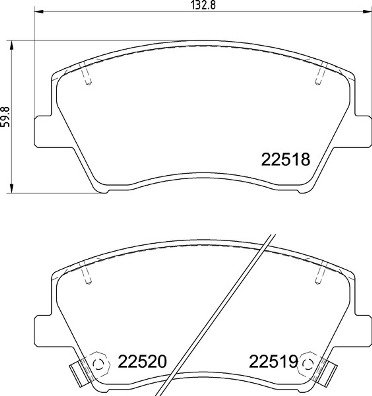 BREMBO Súprava brzdových doštičiek P 30 107