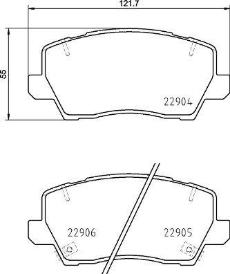 BREMBO Sada brzdových doštičiek P 30 114