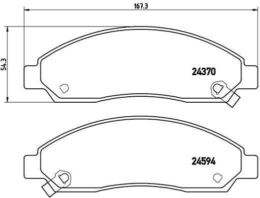 BREMBO Súprava brzdových doštičiek P 34 005