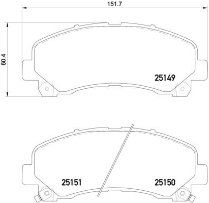 BREMBO Sada brzdových doštičiek P 34 007