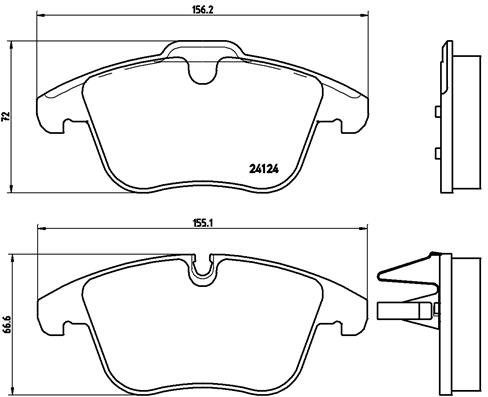 BREMBO Súprava brzdových doštičiek P 36 022