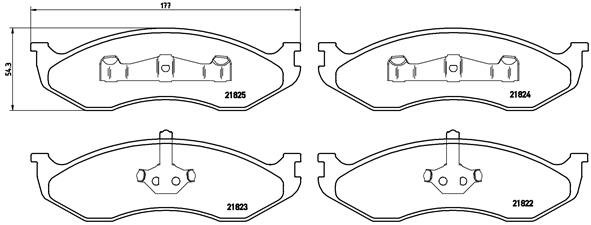 BREMBO Súprava brzdových doštičiek P 37 004