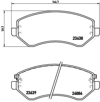 BREMBO Súprava brzdových doštičiek P 37 007