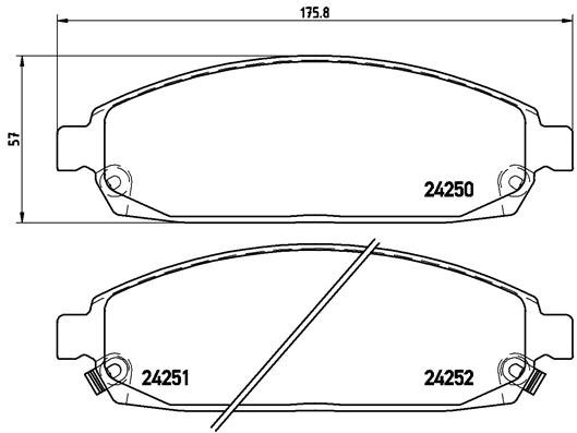 BREMBO Súprava brzdových doštičiek P 37 010