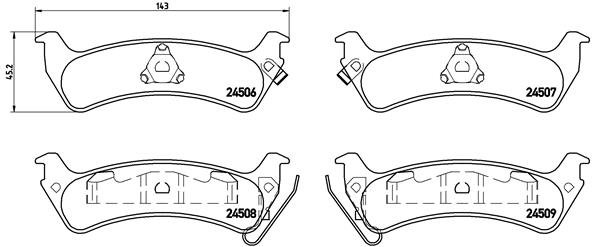 BREMBO Sada brzdových doštičiek P 37 012
