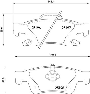 BREMBO Sada brzdových doštičiek P 37 016