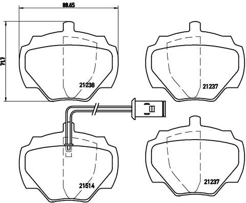 BREMBO Sada brzdových doštičiek P 44 003