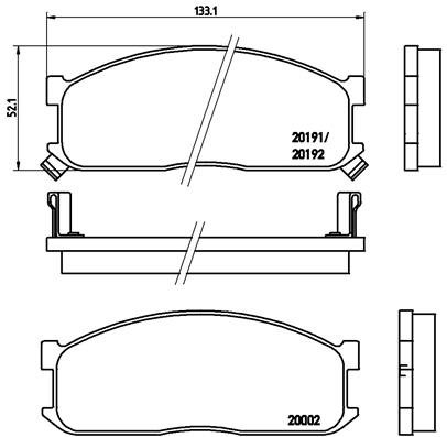 BREMBO Sada brzdových doštičiek P 49 010