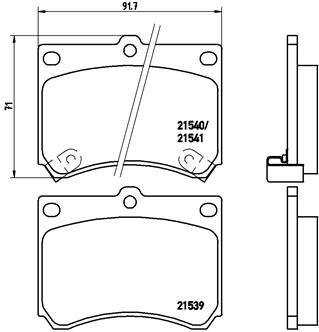 BREMBO Sada brzdových doštičiek P 49 011
