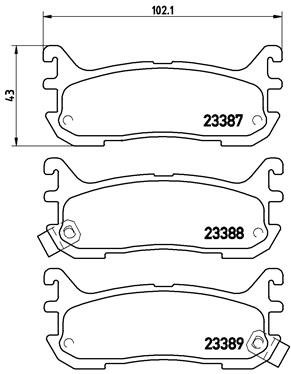 BREMBO Sada brzdových doštičiek P 49 021
