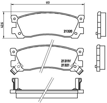 BREMBO Súprava brzdových doštičiek P 49 025