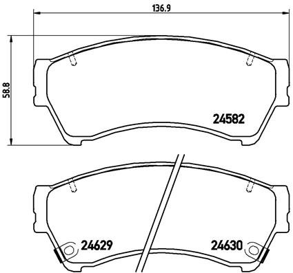 BREMBO Súprava brzdových doštičiek P 49 039