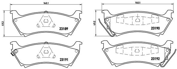 BREMBO Sada brzdových doštičiek P 50 040