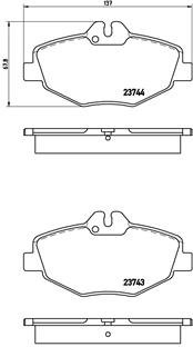 BREMBO Sada brzdových doštičiek P 50 049