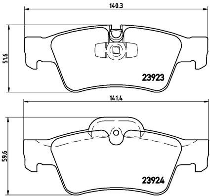 BREMBO Súprava brzdových doštičiek P 50 064