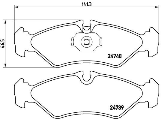 BREMBO Sada brzdových doštičiek P 50 081