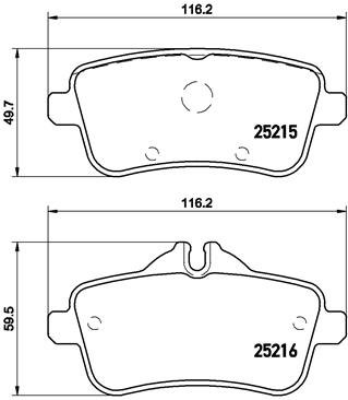 BREMBO Súprava brzdových doštičiek P 50 099
