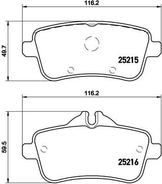 BREMBO Súprava brzdových doštičiek P 50 101