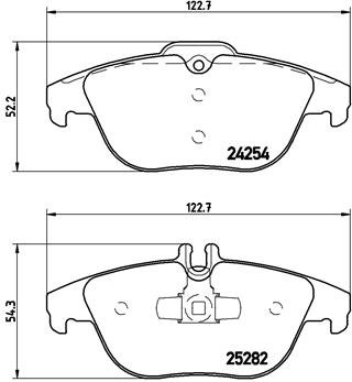 BREMBO Súprava brzdových doštičiek P 50 104