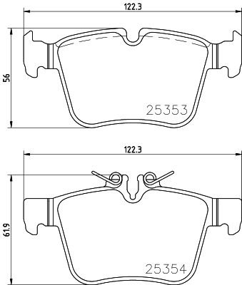 BREMBO Sada brzdových doštičiek P 50 122