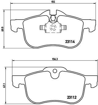 BREMBO Sada brzdových doštičiek P 52 017