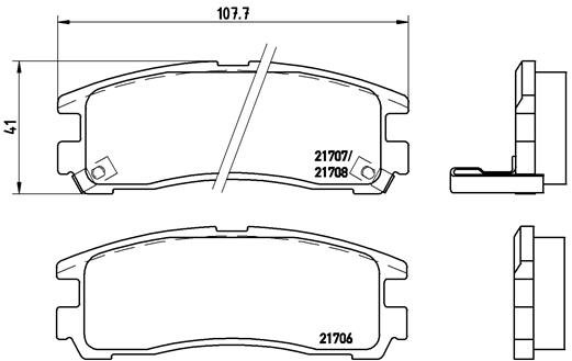 BREMBO Sada brzdových doštičiek P 54 012