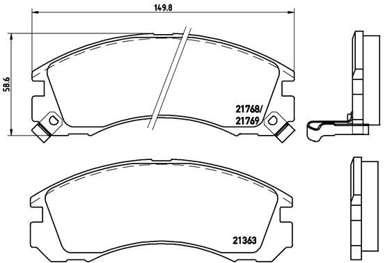 BREMBO Súprava brzdových doštičiek P 54 017