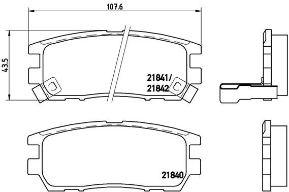 BREMBO Súprava brzdových doštičiek P 54 018