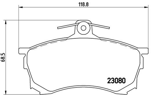 BREMBO Súprava brzdových doštičiek P 54 021