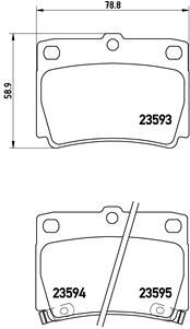 BREMBO Súprava brzdových doštičiek P 54 026
