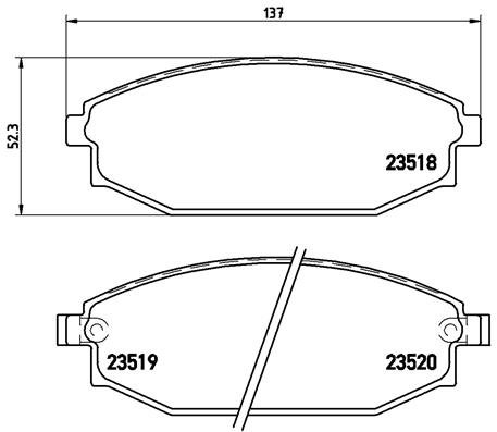BREMBO Súprava brzdových doštičiek P 54 027