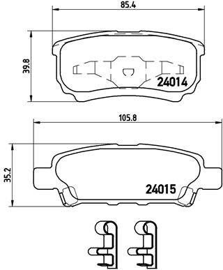 BREMBO Sada brzdových doštičiek P 54 034