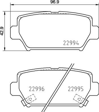 BREMBO Sada brzdových doštičiek P 54 062