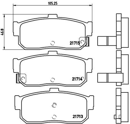 BREMBO Sada brzdových doštičiek P 56 029