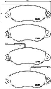 BREMBO Súprava brzdových doštičiek P 56 042